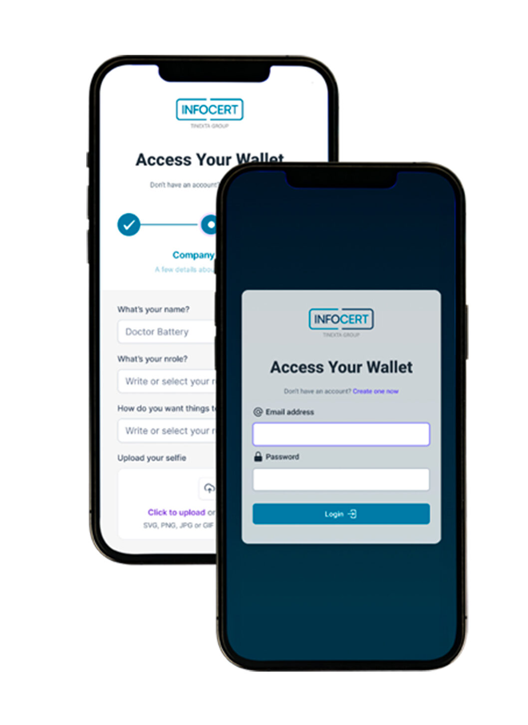 mockup telefoni wallet infocert